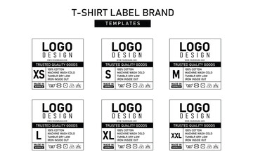 Clothing label tag template design