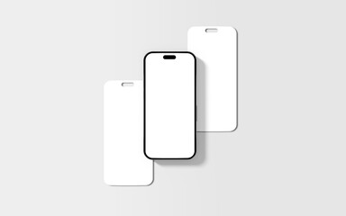 Smartphone and blank white screen