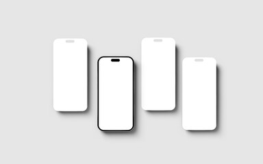 Smartphone and blank white screen