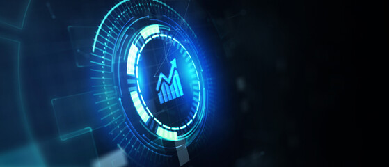 Business, Technology, Internet and network concept. Financial Graph. Stock Market chart. Forex Investment. 3d illustration