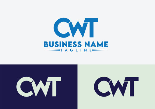 Letter CWT logo design vector template, CWT logo