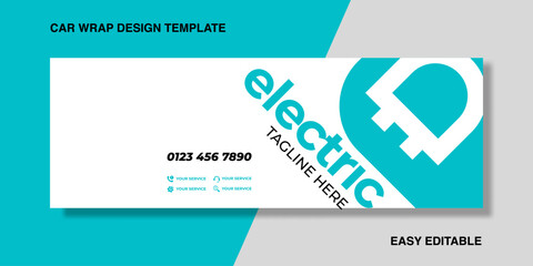 Quality electrical services wrapping car for your brand or company, van truck