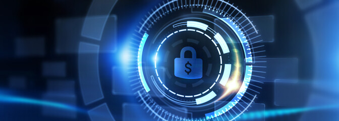 Cyber security data protection business technology privacy concept.  3d illustration