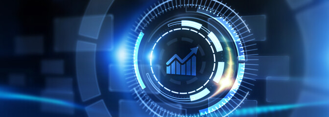 Business, Technology, Internet and network concept. Financial Graph. Stock Market chart. Forex Investment. 3d illustration