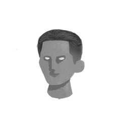 head of the person black and white man head design asset anti design greyscale digital painting