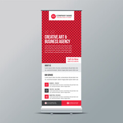 Corporate rollup banner or X banner or road side banner or stand banner design template layout for your business or company.