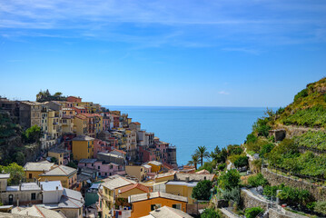 view on Manarola, Cinque Terre, Italy