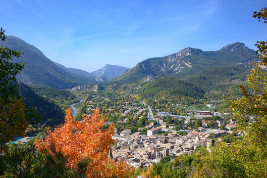 view on Castellane, France