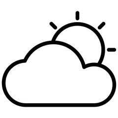 Cloudy line icon