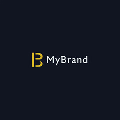 letter B logo design template
