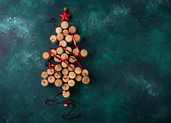 Christmas tree from wine corks