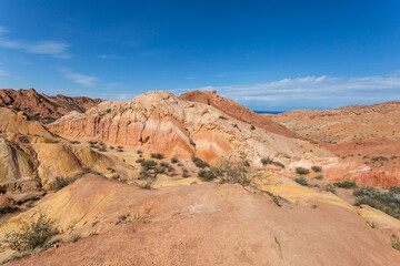 Fairytale canyon or Skazka Canyon near Issyk-Kul lake, Kyrgyzstan.