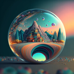 Obraz premium Alien Planet Illustration