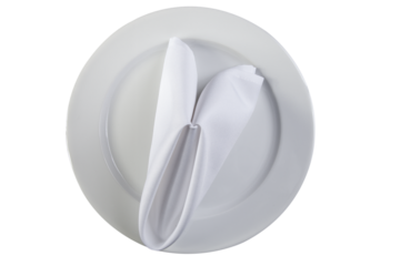 plate in the restaurant with napkin