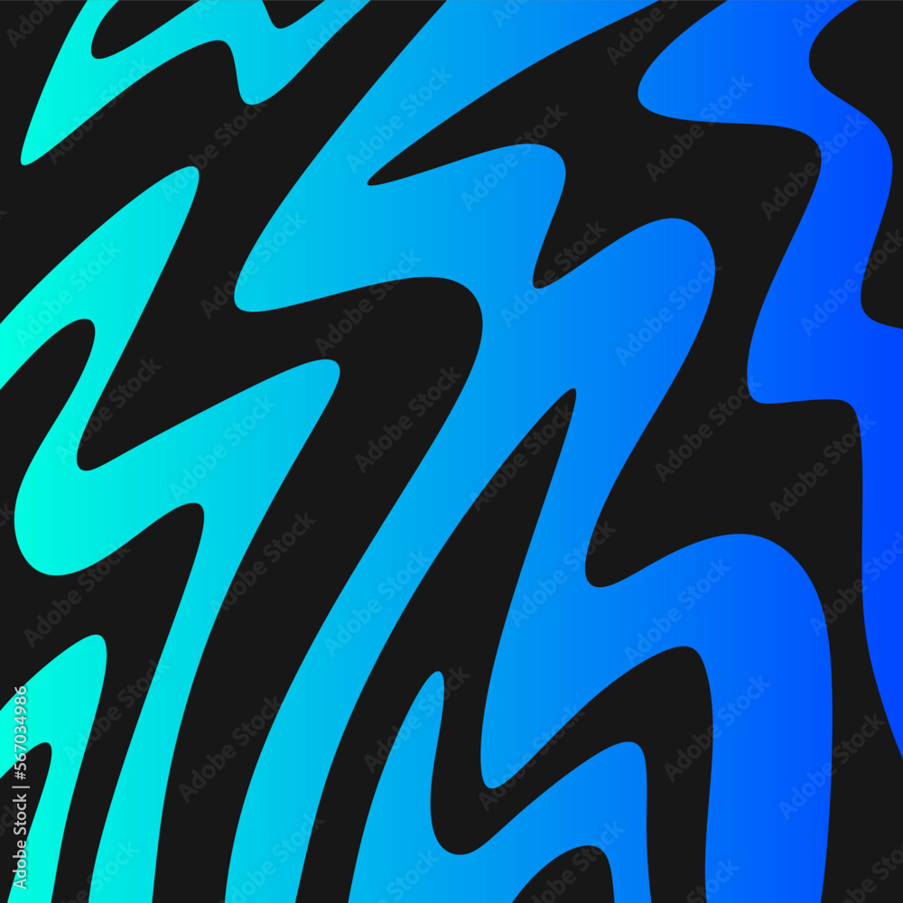 Poster abstract background with gradient color wavy line pattern