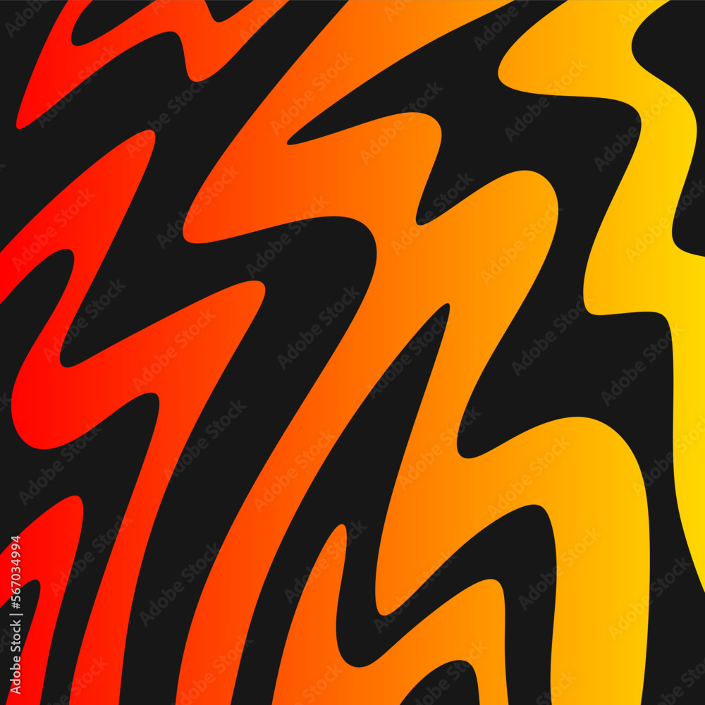 Poster abstract background with gradient color wavy line pattern