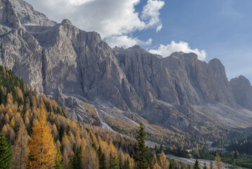 Obraz premium Dolomites landscape, Gardena valley, Italy