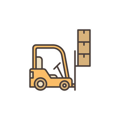 Forklift vector concept colored creative icon or symbol