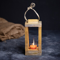 Candle holders in dark concept