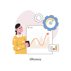Efficiency Flat Style Design Vector illustration. Stock illustration