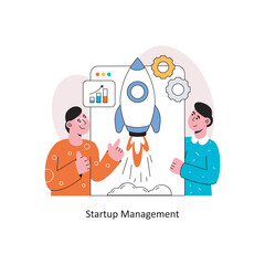 Startup Management Flat Style Design Vector illustration. Stock illustration