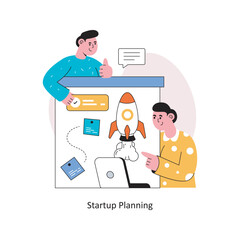 Startup Planning Flat Style Design Vector illustration. Stock illustration