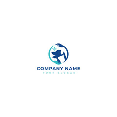 Veterinary logo vector design template