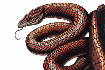 desenho de serpente em fundo branco 