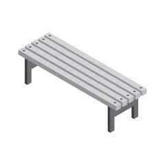 Park Bench Isometric Composition