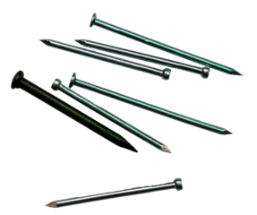 black and white nails isolated