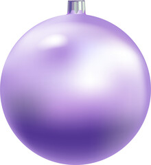 Christmas 3D realistic ornament decoration luxury purple bauble ball