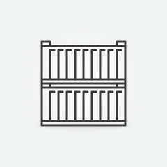 Pair of Shipping Containers vector Delivery concept thin line icon