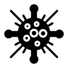 Obraz premium virus glyph icon