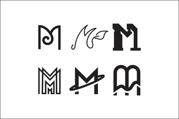letter M logo design concepts