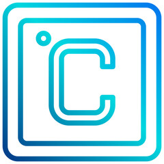 Celsius line icon