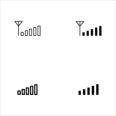 signal icon for interface design. Vector wlan access, wireless wifi hotspot signal sign, icon, symbol, on white background.