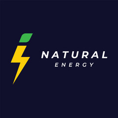 Creative electric or natural energy flash or lightning logo template,creative,thunderbolt symbol.Logo for electricity, business and company.