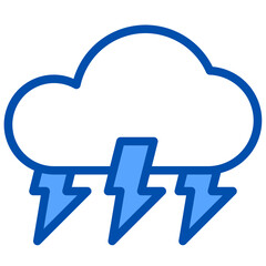 Stormy line icon