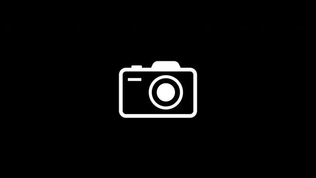 camera icon motion animation.4K video