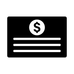 Government bond silhouette icon. Debt. Vector.