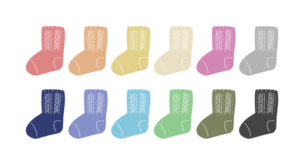 靴下のイラストセット