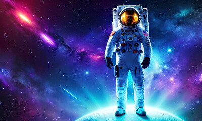astronaut in deep space concept. Generative ai