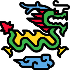 dragon filled outline icon - 567048701