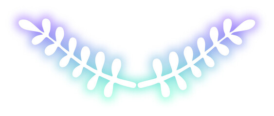 Set of wreath design neon