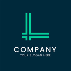 Simple Initial Letter L Logo. Usable for Business and Branding Logos.