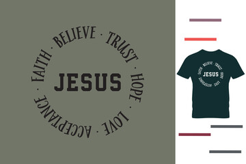 Faith in jesus t shirt design