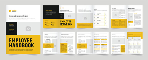 Hr Employee Handbook Layout Employee Handbook Design - obrazy, fototapety, plakaty