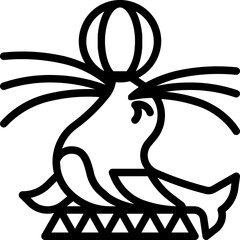 sealion outline icon