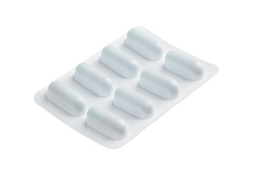 medicines, white pill on a light background, pill