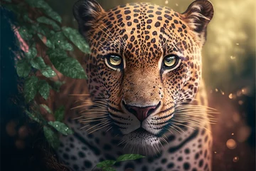 Foto op Plexiglas Generative AI Animal jaguar © Dvid